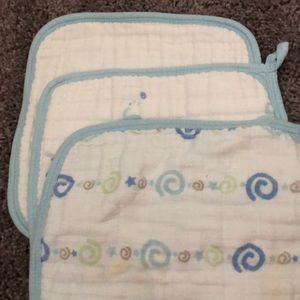 Wash cloths - 3 count and hooded towel (one)